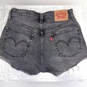 Levi’s 501 mid rise shorts, size 26, dark acid wash